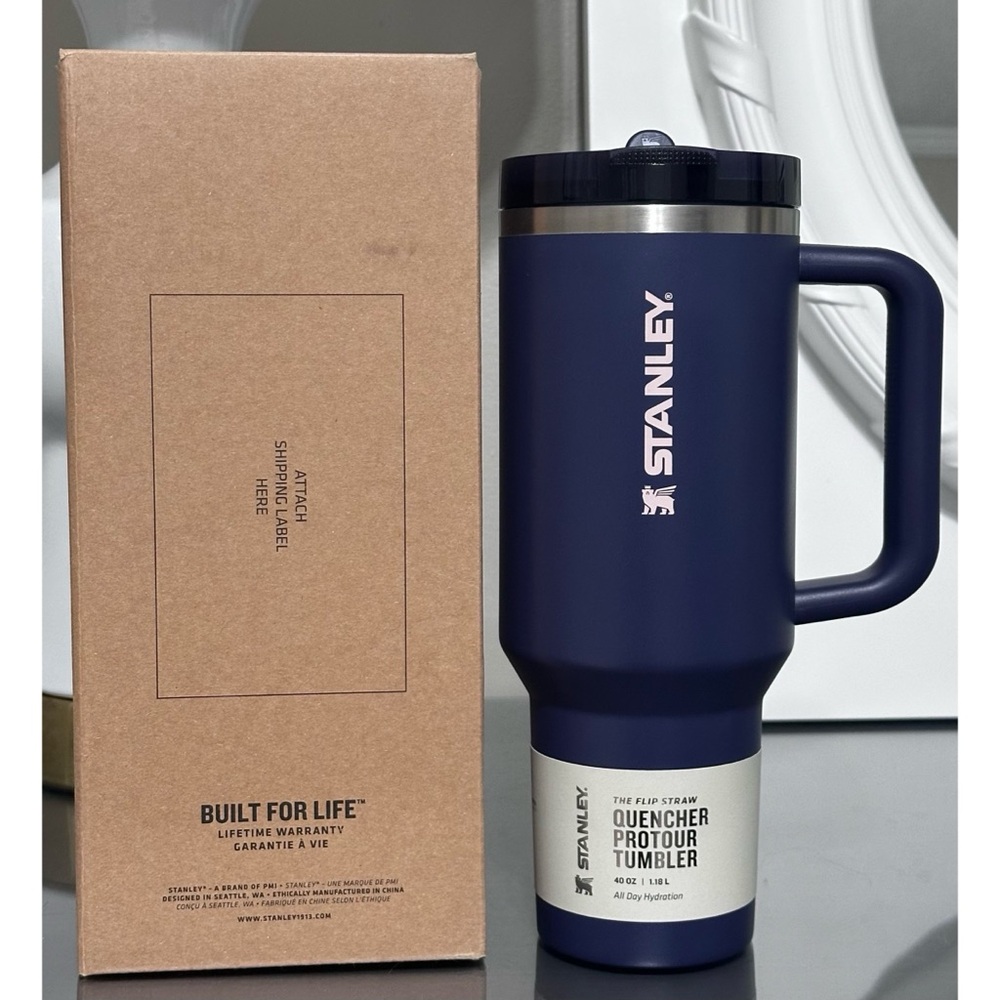 STANLEY QUENCHER PROTOUR FLIP STRAW TUMBLER, 40OZ- BLUE‎ CORN